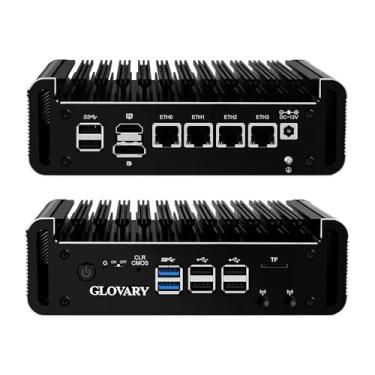Imagem de Glovary Firewall Mini PC N150 (N100 atualizado), 4 x i226V 2,5GbE LAN OPNsense Hardware, DDR5 8GB RAM 128GB SSD, Micro Appliance Fanless, AES-NI, 2 xM.2 NVMe Slot, 2 xSATA3.0, Porta TypeC