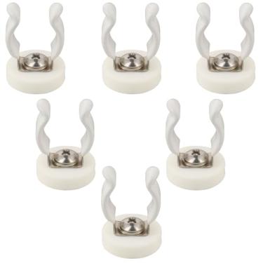 Imagem de MUTUACTOR Ganchos magnéticos fortes, ímãs magnéticos flexíveis sem perfuração, revestidos de borracha antiarranhões com clipes de arame para cabos, tubos de PVC, organização de ferramentas elétricas e