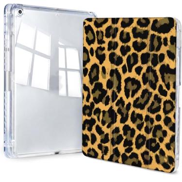 Imagem de Jngnpn Capa para iPad 9ª/8ª/7ª geração, 10,2 polegadas (versão 2021/2020/2019), capa transparente fina e tripla traseira transparente com suporte para lápis e capa hibernar/despertar automática