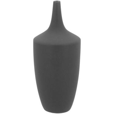 Imagem de Emma Garrafa Decorativa 26X10X10Cm Cerâmica Cinza