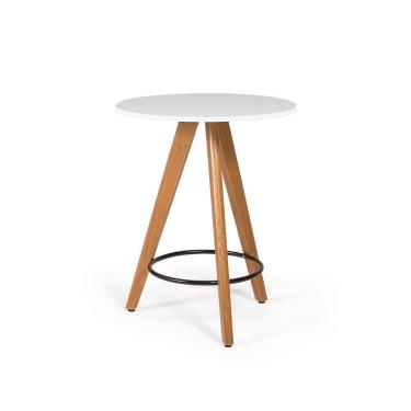 Imagem de Conjunto Mesa Redonda Aline 70cm Branca Com 2 Cadeiras Eames Eiffel - Cinza