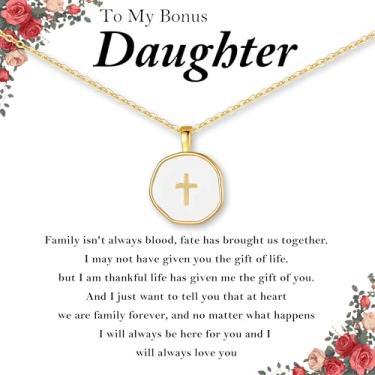 Imagem de Presentes de Natal cristãos para mulheres, colar com cruz de pérolas, presentes baseados na fé, para filha, irmã, mãe, batismo religioso, presente católico, colar cristão para neta, avó, confirmação