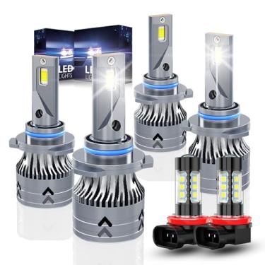 Imagem de AUIMSOCO Lâmpadas 9005 9006 atualizadas compatíveis com Honda Odyssey (2005 2006 2007 2008 2009 2010), feixe alto e baixo e conjunto de faróis de neblina H11, 6500K branco, Plug & Play, pacote com 6