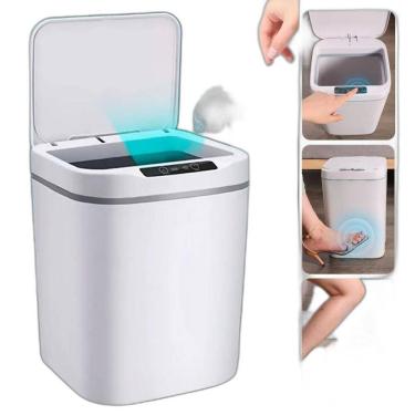 Imagem de Lixeira Automática Inteligente 16L Com Sensor Para Cozinha