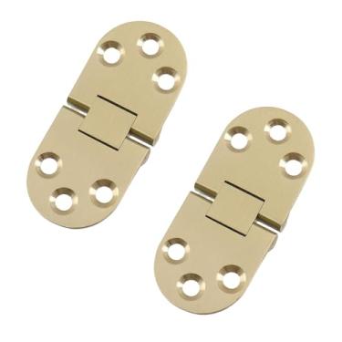Imagem de T Tulead Dobradiças Dobráveis de Latão Sólido Dobrável Decorativas Dobradiças Dobráveis Dobráveis Dobradiças para Bandeja de Mordomo 7,3 cm × 4,5 cm Dobradiças Dobradiças de Mesa Dobráveis Dobradiças Dobradi