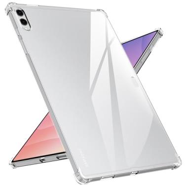 Imagem de Natbok Capa transparente para Samsung Galaxy Tab S11 Ultra 14.6, proteção avançada contra quedas de airbag, silicone flexível, à prova de choque, antiarranhões, antiamarelamento, capa fina
