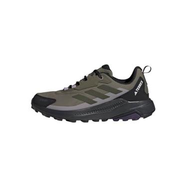 Imagem de adidas Tênis feminino Terrex Anylander Rain.rdy para caminhada, Olive Strata/Night Cargo/Preto, 34