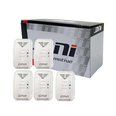 Imagem de Kit 5 Detector Vazamento Gás Cozinha Casa Natural Glp Bivolt