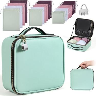 Imagem de Eccliy Organizador de bolsa de armazenamento de brinquedos para adultos com 20 sacos de cordão de tamanhos diferentes, caixas de armazenamento de brinquedos para mulheres e homens (verde, 26 x 23 x