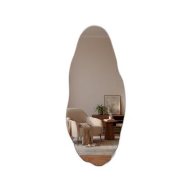 Imagem de Espelho Orgânico Multiuso 80x35 Design Elegante Ideal para Sala Quarto Lavabo Closets Decorativo Contemporâneo Brinovar