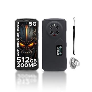 Imagem de KONXISA Capa para DOOGEE V40 Pro 5G, capa de telefone com fivelas e cordões, capa protetora de material TPU premium, capa protetora resistente a arranhões e quedas, preta