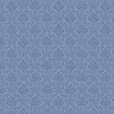 Imagem de Papel De Parede Azul Marfim Arabesco Adesivo Quarto Sala - LRP