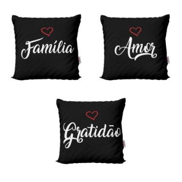 Imagem de Almofadas Personalizadas E Decorativa Preto 40X40 Novadecora