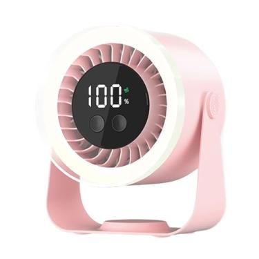 Imagem de Ventilador de mesa silencioso | Ventilador de ar frio de 10 velocidades | Circulador de ar silencioso recarregável por USB para ventilação de barraca de apartamento, trailer, local de trabalho
