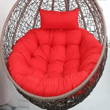 Imagem de ZDJZMGZ Substituição de almofada de cadeira de ovo, cadeira de balanço de varanda, cesta suspensa, cadeira circular de ovo substituição de almofada de cadeira de lazer interna e externa, removível