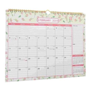 Imagem de ZABEES Calendário de parede 2024 apagável mesa de datas, agenda anual, papel agenda, uso diário, página de lista de tarefas para mesa de escritório em casa