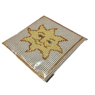 Imagem de Kit para iniciantes em bordado em tela, incluindo fios, agulhas e manual de tapeçaria com meia agulha(034)