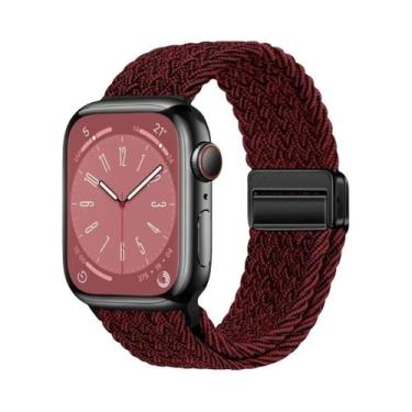Imagem de Pulseira De Nylon Trançada Compatível Com Apple Watch Series S10 46mm 