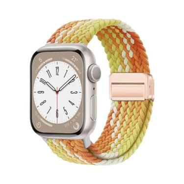 Imagem de Pulseira De Nylon Trançada Compatível Com Apple Watch Series S10 46mm 