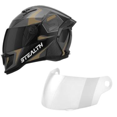 Imagem de Kit Capacete Fechado Pro Tork Stealth Concept Viseira Fume + Viseira C