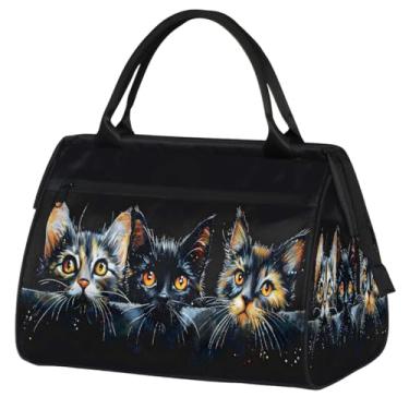 Imagem de Bolsa pequena para o fim de semana para mulheres, homens, praia, palavra, litoral, dobrável, bolsa de viagem, Cor: 23, 15.2*8.3*11.6 inch, Moderno