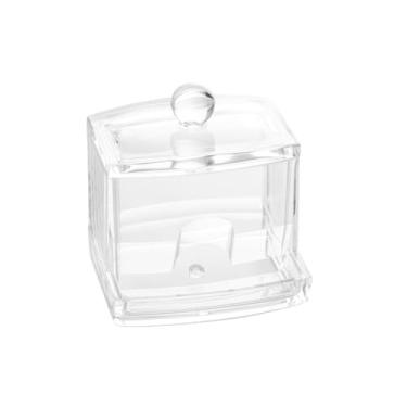 Imagem de LYOR - Porta Cotonete e Algodão de Acrílico My Box 9,5cm x 8cm x 10cm