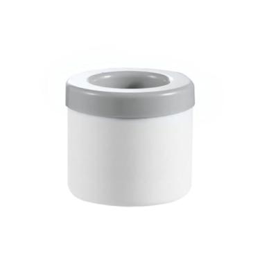 Imagem de Forma Cubo De Gelo De Silicone Balde Gelo Redondo Com Tampa(Cinza)