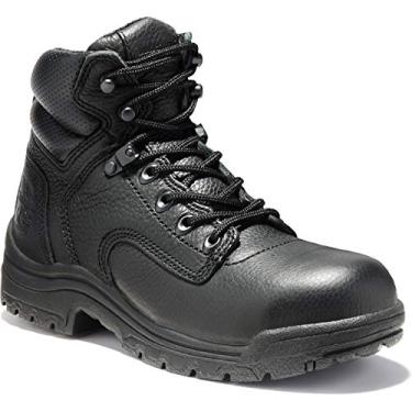 Imagem de Bota feminina Timberland PRO 72399 Titã 15 cm de segurança, Black Full-grain Leather, 6.5