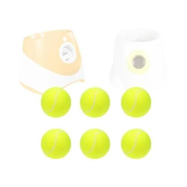 Imagem de Bolas De Tênis De 5cm Para Cães, 6 Peças, Máquina Portátil De Lançamen