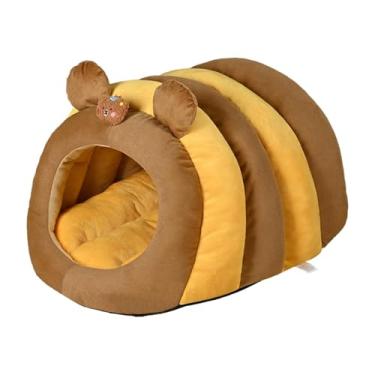 Imagem de predolo para Gatos e Filhotes, Cama Macia de Pelúcia em Formato de Ursinho, Almofada Removível, Casinha para Filhotes e Gatinhos, Ideal para Animais de, M