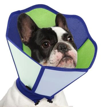 Imagem de AOFITEE Cone para cães - Coleira de cone para cães após a cirurgia, cones confortáveis para os cães pararem de lamber, cones pequenos e macios ajustáveis para cicatrização de feridas, coleira