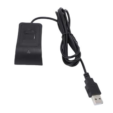 Imagem de Generic Scanner de Impressão Digital USB de Mesa Segurança de Login Compacta, Rápida e Precisa para 10 11, ABS Preto, 1 Leitor de Impressão Digital USB para Vários Usuários