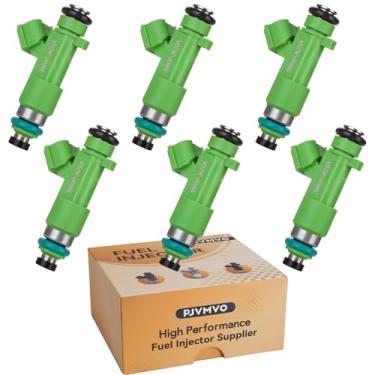 Imagem de Injetores de combustível de desempenho 35310-3C000, compatível com Hyundai Sonata 3.3L, Azera Veracruz 3.8L 2006 2007 2008 2009 2010, compatível com Kia Sorento 3.3L, Amanti Sedona 3.8L, |4 furos| | Conjunto de 6|, OEF # J837