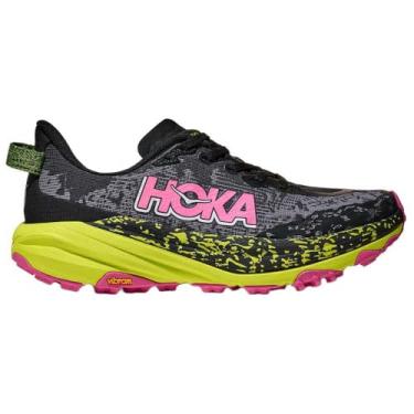 Imagem de HOKA Tênis feminino Speedgoat 6, Preto/Neon Hoka Citrus, 36