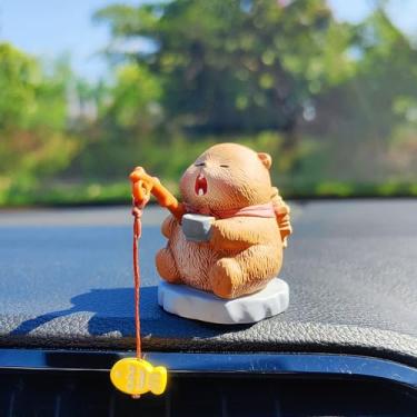 Imagem de Ornamento de pesca engraçado acessórios de painel, acessórios bonitos para carro, decoração de painel de animais, decoração de painel de carro de peixe balançando