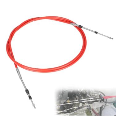 Imagem de Cylemoto Cabo de caixa de controle remoto de mudança de aceleração de 3 m para sistema de direção do motor de popa e barco vermelho