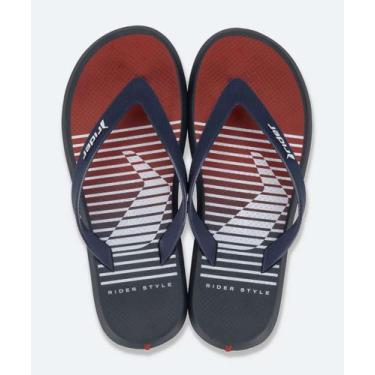 Imagem de Chinelo Masculino Listrado Rider Style-05232, 40, Azul