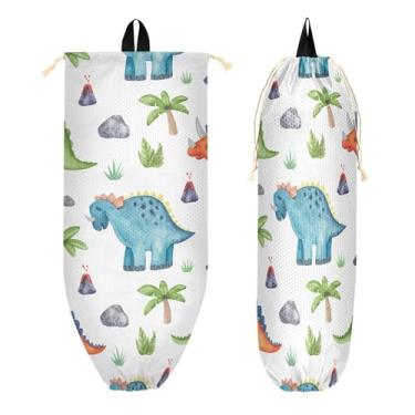 Imagem de xigua Suporte de parede para dinossauros em aquarela com cordão, 1 pacote, reutilizável para decoração de bolsas, meias, roupas íntimas e gravatas