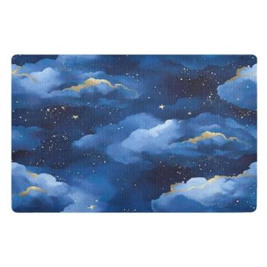 Imagem de STAYTOP Tapete de porta com nuvens escuras, entrada externa, 81 x 50 cm, tapete de boas-vindas ao ar livre/interno, tapetes de banho fofos, capacho frontal antiderrapante para entrada, pátio, áreas de