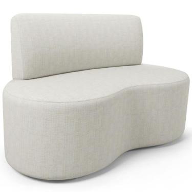 Imagem de Sofá 2 Lugares Orgânico Para Sala de Estar Living Larissa L02 Linho Cr