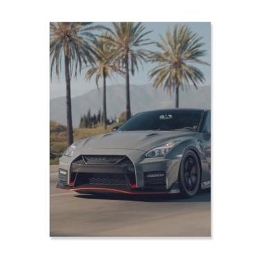 Imagem de HouLaiZhe Rush Mod R35 Jdm Carro Palmeira Cartazes Tela Estética Sala Decoração de Parede Impressões Galeria Sala Decoração de Parede para Quarto Sala de Estar Escritório 18 x 24 polegadas (45 x 60 cm