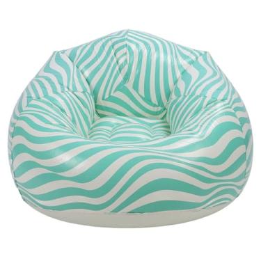 Imagem de Zerodis Cadeira Inflável, Sacos de Feijão Design Ergonômico Minimalismo Sofá Inflável de Saco de Feijão para Sala de Estar Interna e Externa Quarto Praia Piquenique Cadeira, Pvc Leve e Portátil