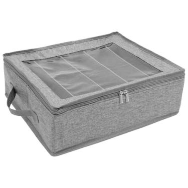 Imagem de Estojo de armazenamento de talheres, caixa de armazenamento de talheres com tampa removível e divisórias ajustáveis, suporte de armazenamento de talheres de grande capacidade para organizar utensílios