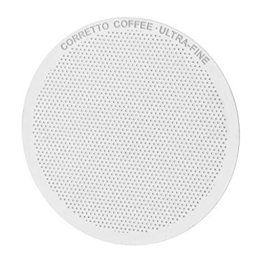 Imagem de Filtro reutilizável Corretto 1 Ultra-FINE Pro para uso em cafeteira AeroPress, aço inoxidável premium, guia de preparação incluído