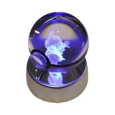 Imagem de Lâmpada De Cristal 3D Pikachu Gengar Mew Mewtwo Base De Figuras Presen