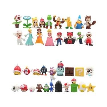 Imagem de Conjunto De Figuras De Ação Super Mario Bros 12Pcs 24Pcs 48Pcs Com Bol