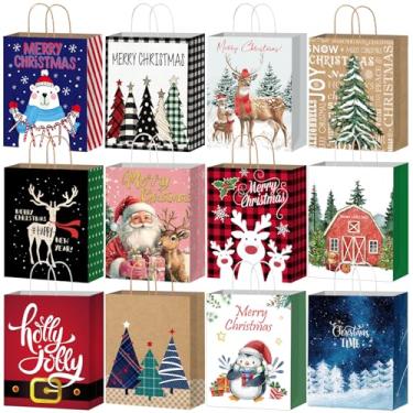 Imagem de Nimbbex 24 sacos de papel de presente de Natal (verde)