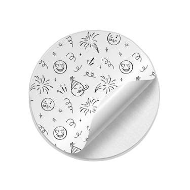 Imagem de Ladrilho Decorativo de Cerâmica com Estampa Doodle Emoji Para Festa de Aniversário