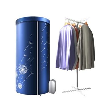 Imagem de KASYDoFF - Secador portátil de roupa de 46 polegadas a 1000 W, secadora portátil de viagem para roupa com temporizador, mini secadora para apartamentos, quartos, veículos recreativos