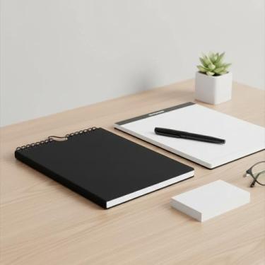 Imagem de Caderno A5 Planner, Capa em PU, Formato A5, Preto, Design Funcional para Uso Diário, Trabalho e Estudo